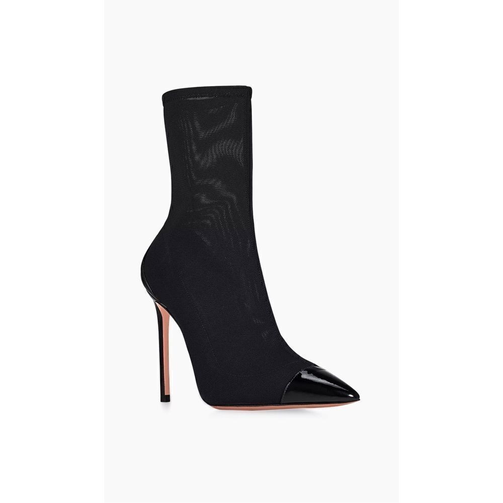 Aquazzura Thunder 105MM Mesh Booties size 37